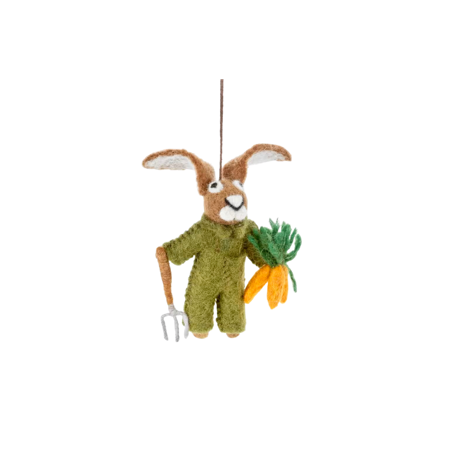Felt Tree Ornament - Gardening Rabbit